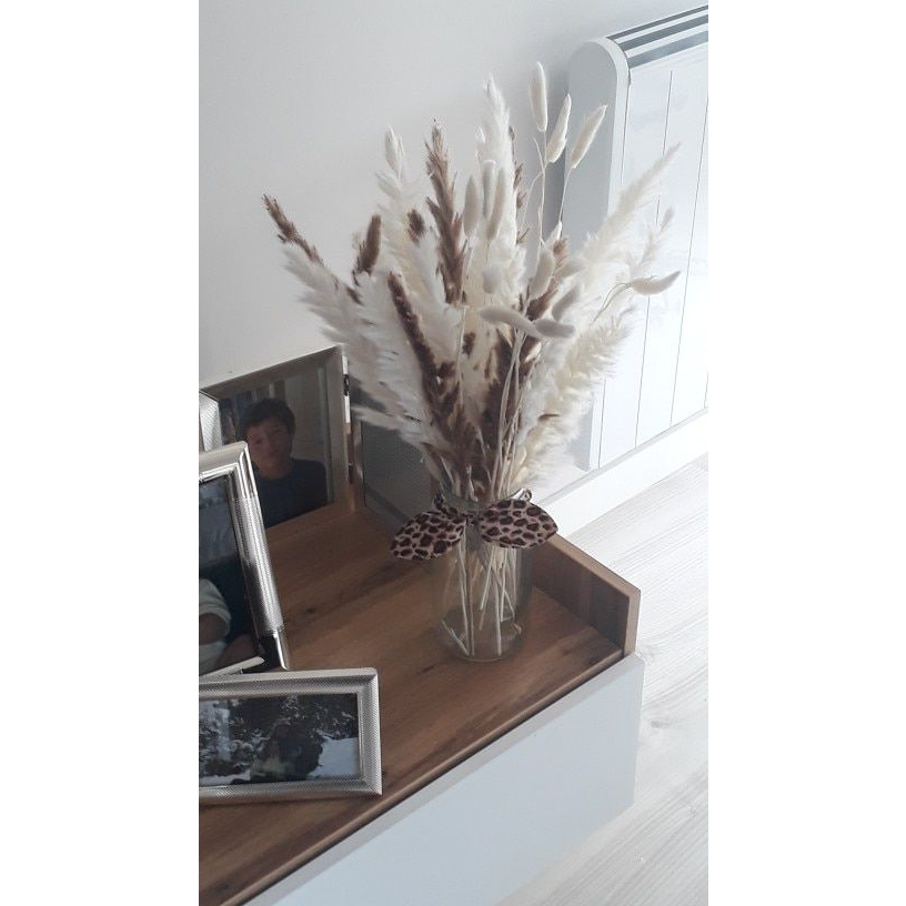 Bó Hoa khô Bông cỏ Lau Hồ ly xù không rụng hàng nhập siêu bền