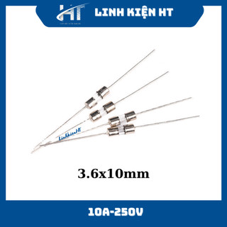 Cầu chì thủy tinh 10a 250v 3.6x10mm hàn chân chất lượng tốt - linhkienht