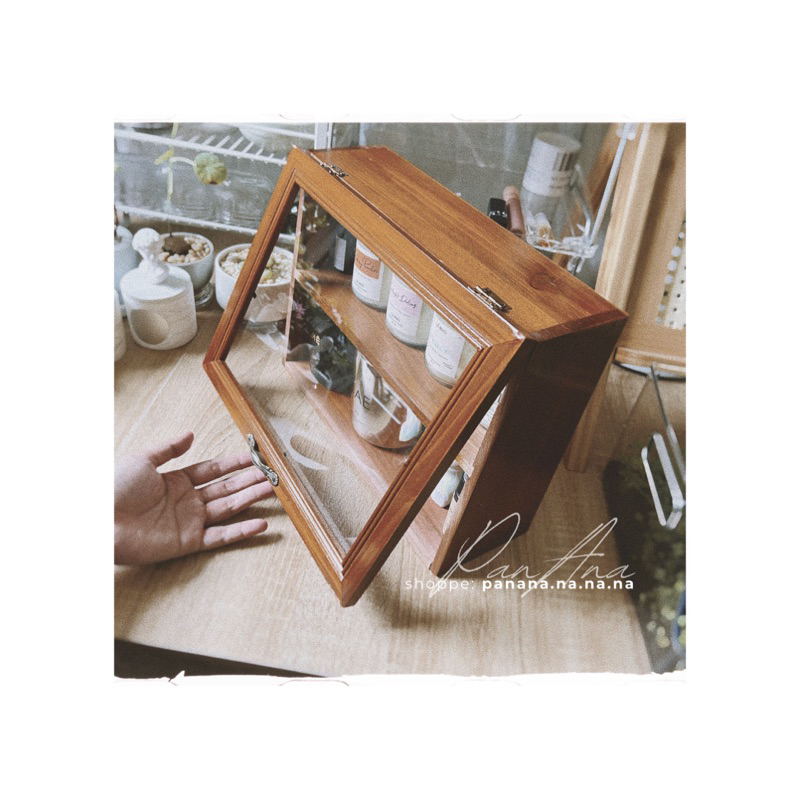 𝐏𝐚𝐧𝐀𝐧𝐚.✿ Tủ gỗ vintage để bàn \size nhỏ \mẫu ✿ #02 nhỏ