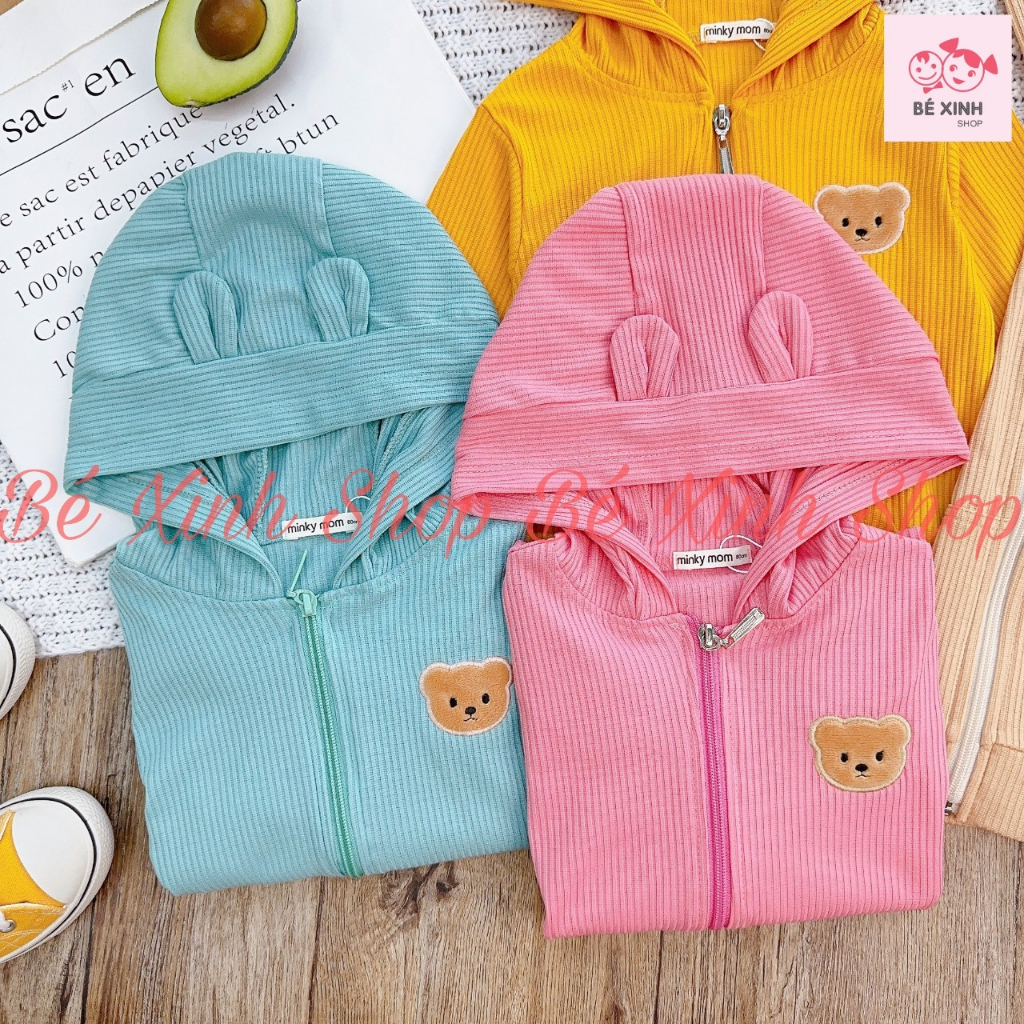 Áo Khoác Chống Nắng Cho Bé Trai Bé Gái 8-22kg MIKKO MOM  Áo Khoác Gió Có Nón Cho Bé Trai Gái AK GÂN