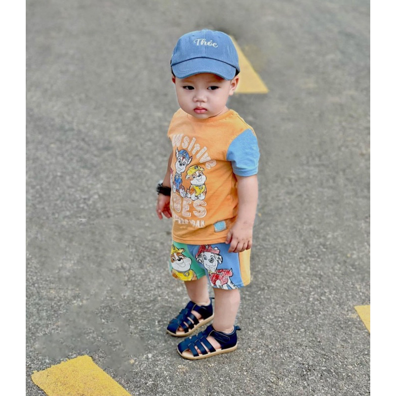 Bộ Cotton Xuất Dư Chó Cứu Hộ Paw Cho Bé Từ 9-23Kg