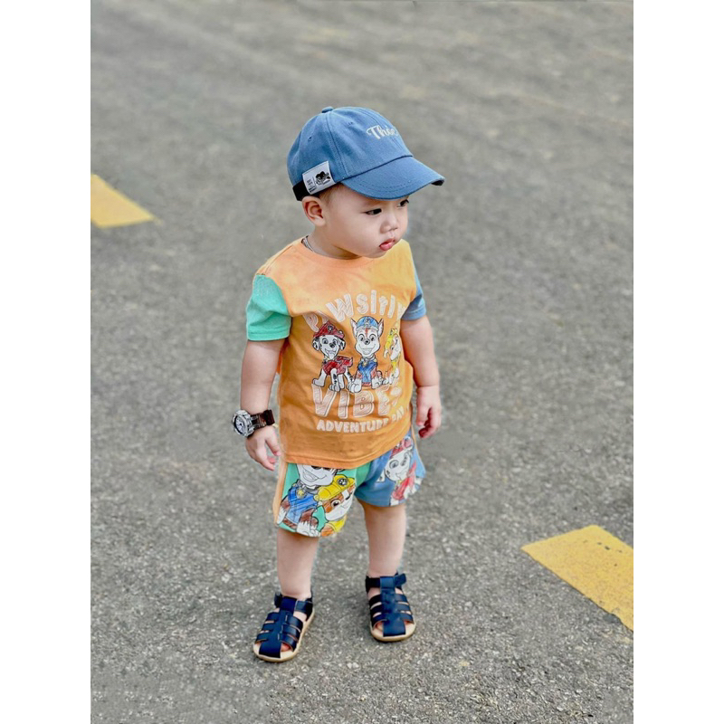 Bộ Cotton Xuất Dư Chó Cứu Hộ Paw Cho Bé Từ 9-23Kg