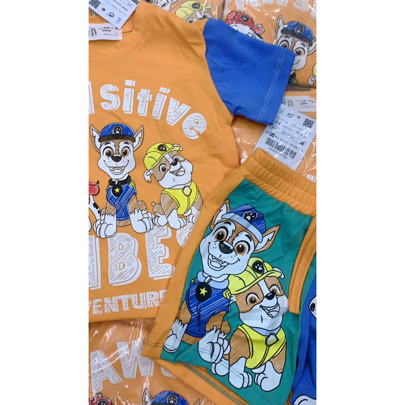 Bộ Cotton Xuất Dư Chó Cứu Hộ Paw Cho Bé Từ 9-23Kg