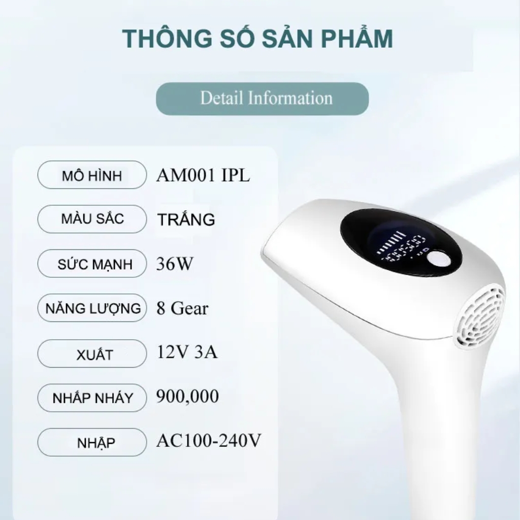 Binnis Máy Triệt Lông Vĩnh Viễn Cầm Tay Tại Nhà,Máy Triệt Lông Cao Cấp,Trẻ Hóa Da Sạch Bóng Lông,Bảo hành chính hãng