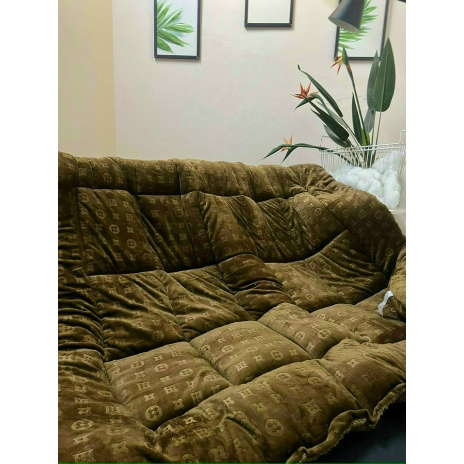 Chăn lông cừu LV thương hiệu nhập khẩu cao cấp nhiều màu, chăn tuyết đại hàn cao cấp