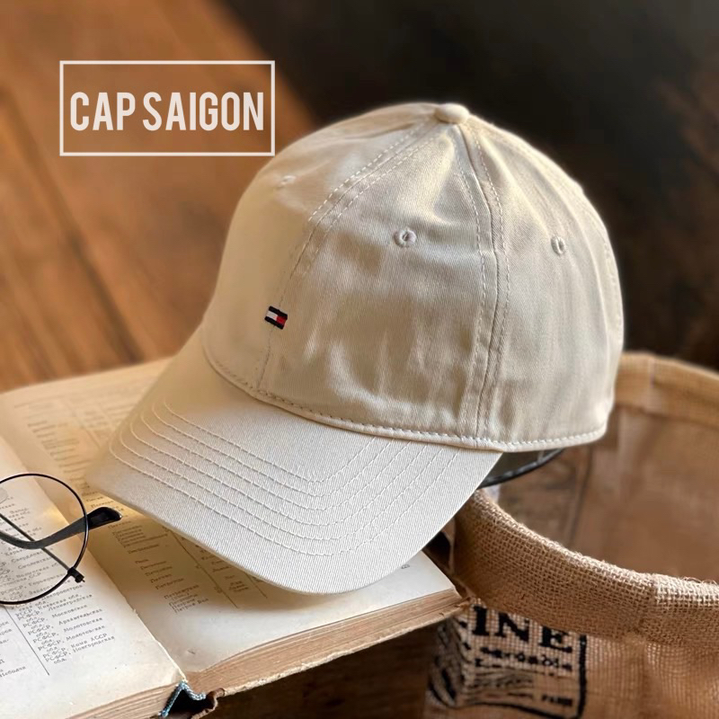 Mũ lưỡi trai kaki phom mềm thêu logo TOMI nam nữ phom dáng thoải mái thoáng mát