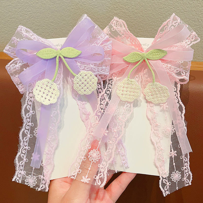 Kẹp tóc cho bé phối nơ xinh xắn màu sắc tươi sáng