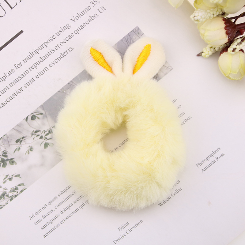 Dây buộc tóc thỏ lông mềm mại dễ thương cho bé