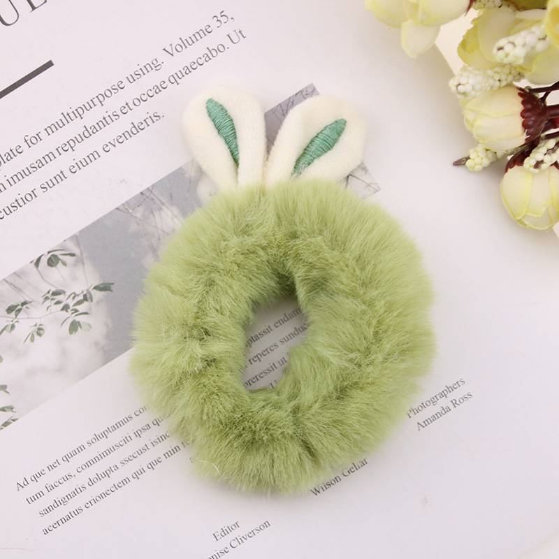 Dây buộc tóc thỏ lông mềm mại dễ thương cho bé