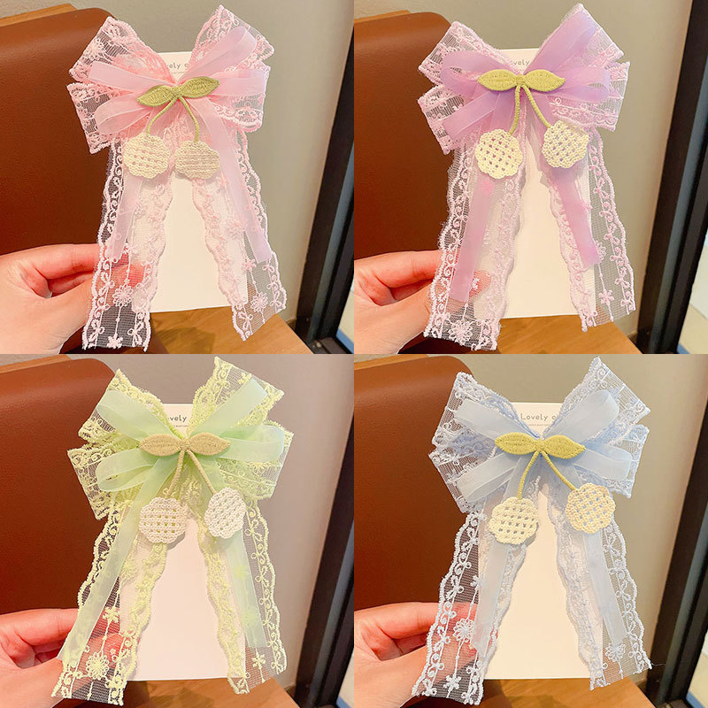 Kẹp tóc cho bé phối nơ xinh xắn màu sắc tươi sáng