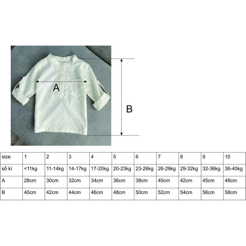 Áo sơ mi bé trai tay ngắn linen