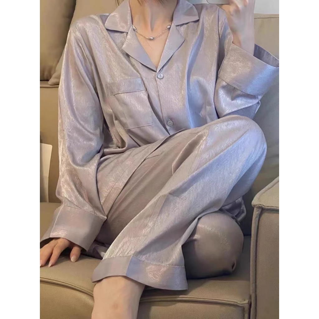 Bộ đồ nữ đồ mặc nhà dài tay thu đông chất lụa đẹp 3 màu siêu xinh TC391-1508
