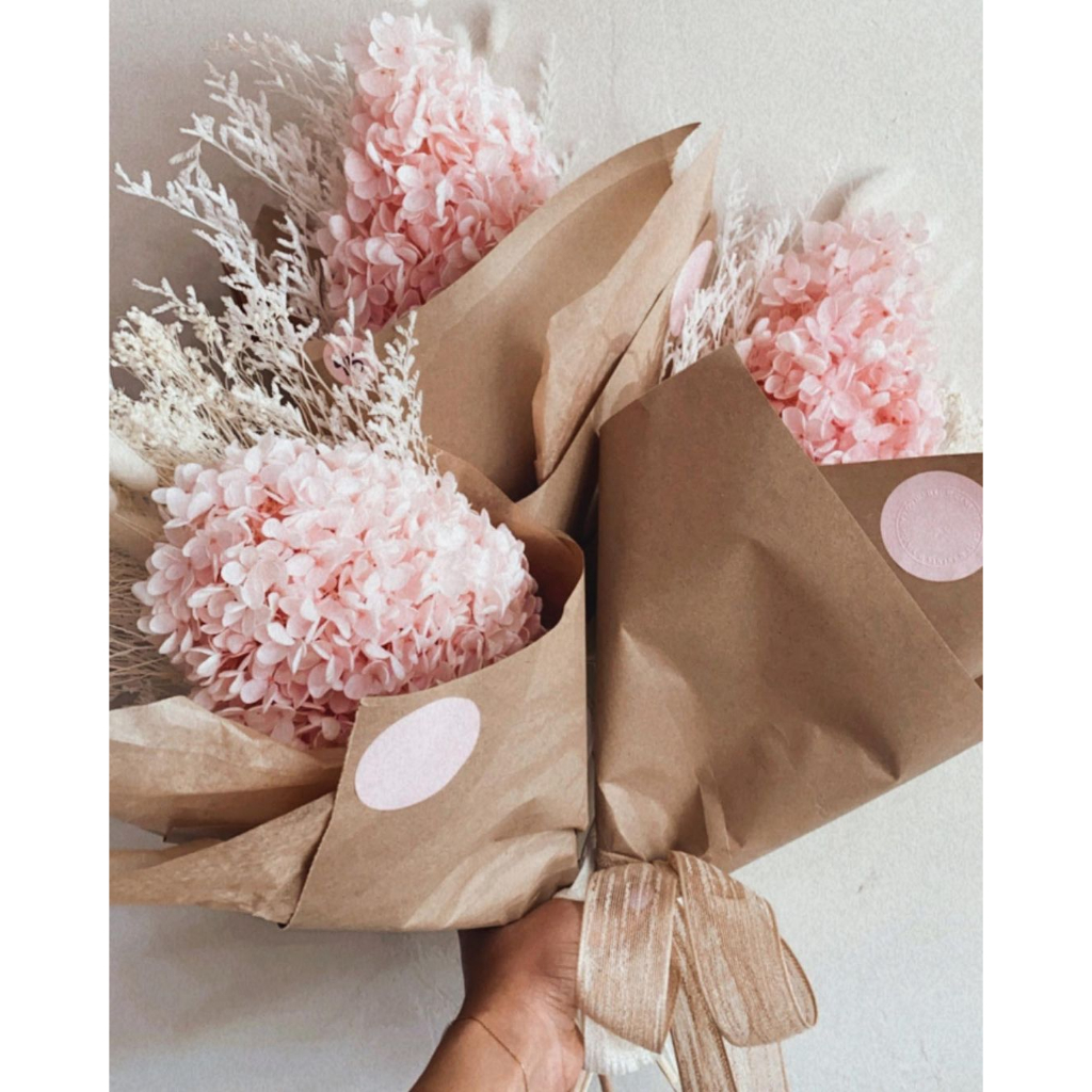 Cành hoa Khô Cẩm Tú Cầu Hydrangea decor trang trí nhà cửa