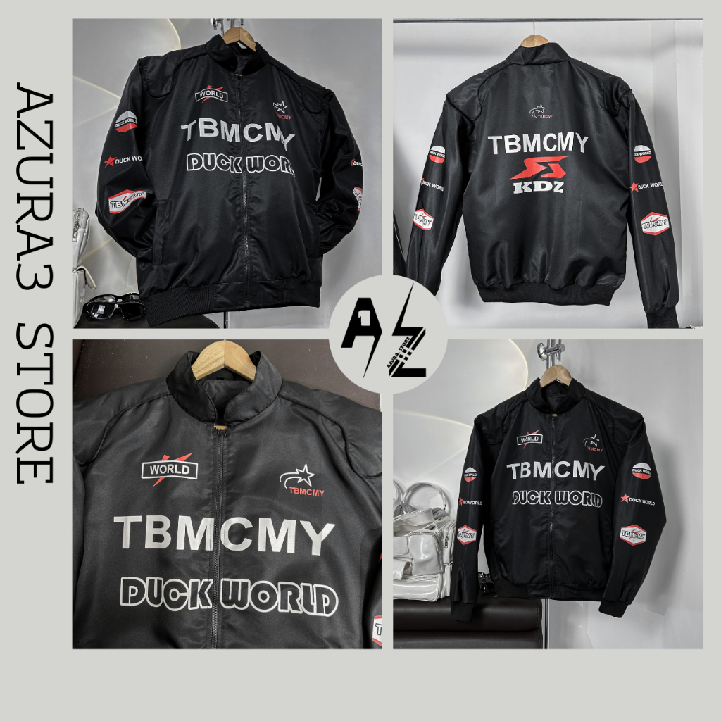 Áo Khoác Duck World Dù 2 Lớp Dù Dày Phong Cách Biker Racing Nam Nữ Tặng Kèm Sticker Cực Chất - Azura3 Store