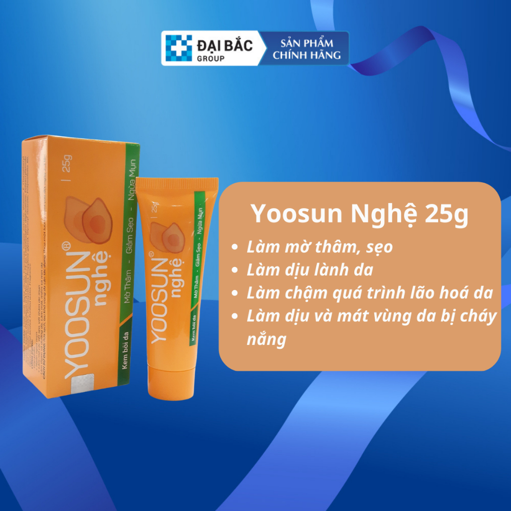 Kem nghệ Yoosun Tuýp 25g - Giúp ngăn ngừa mụn,mờ vết sẹo thâm do mụn từ tinh chất nghệ, Làm mát, mềm và mịn da.