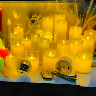  Nến điện tử - đèn cầy điện tử trang trí sinh nhật nhà hàng khách sạn bày bàn tiệc vỏ nhựa 