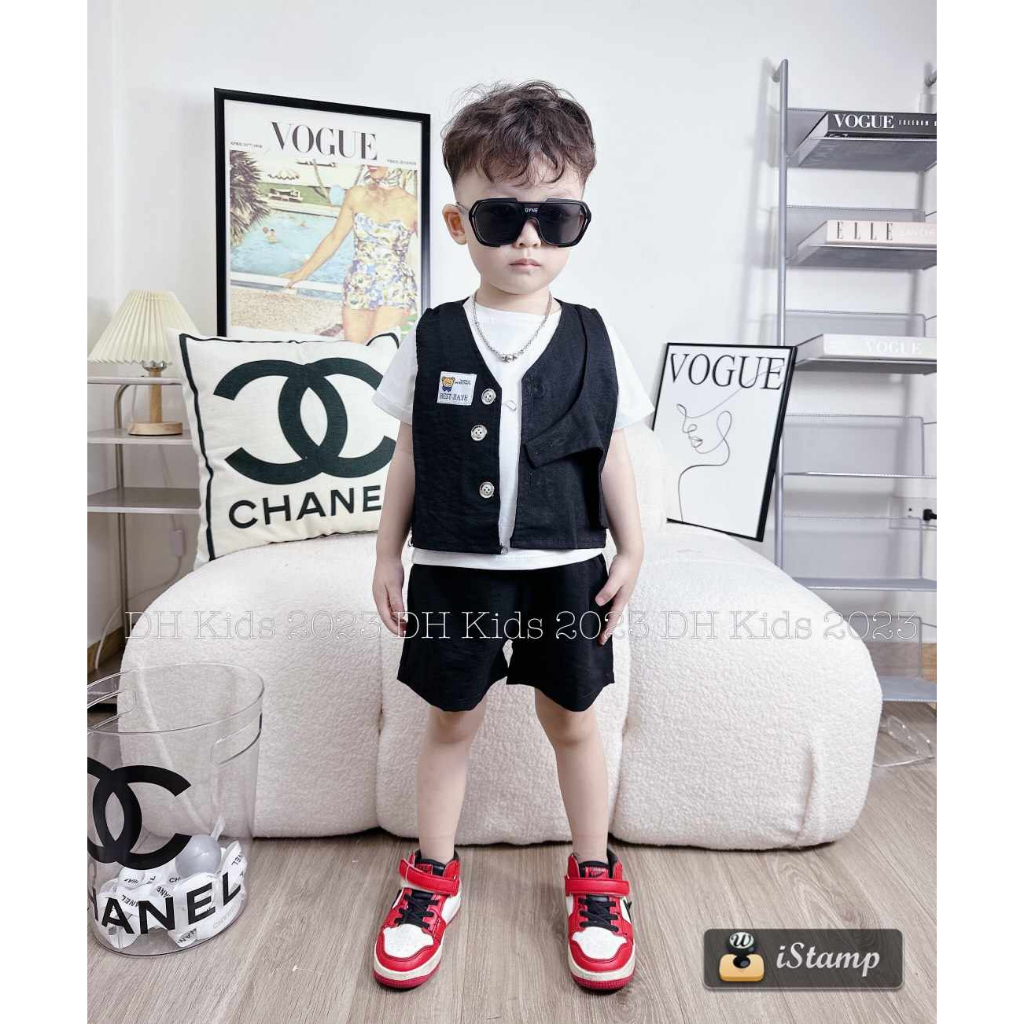 Bộ bé trai gile công tử sành điệu