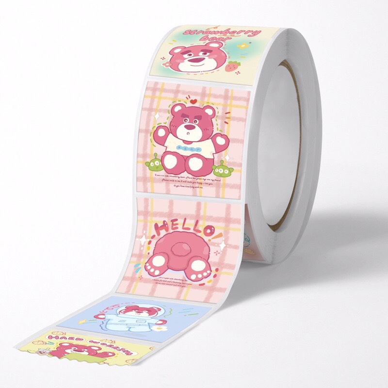 50 Tem nhãn dán Sticker thank you size 2.5cm và 3.8cm