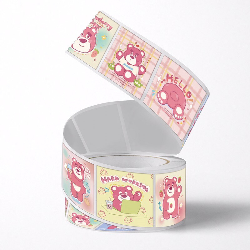 50 Tem nhãn dán Sticker thank you size 2.5cm và 3.8cm