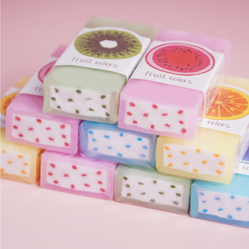 Gôm Tẩy Chì Hình Hoa Quả, Giúp Xóa Sạch Vết Chì Đen, Tiện Dụng, An Toàn Phù Hợp Học Sinh, Sinh Viên, Văn Phòng CL-ER05FR