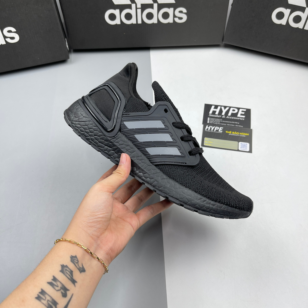 Giày Thể Thao Ultraboost 20 Black White/Black/ Grey /white( trắng đen, đen, xám, trắngHype Sneaker / Phiên Bản 1:1 Chuẩn