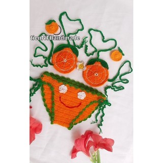 Bikini len trái camcho bé, đồ đi biển cho bé
