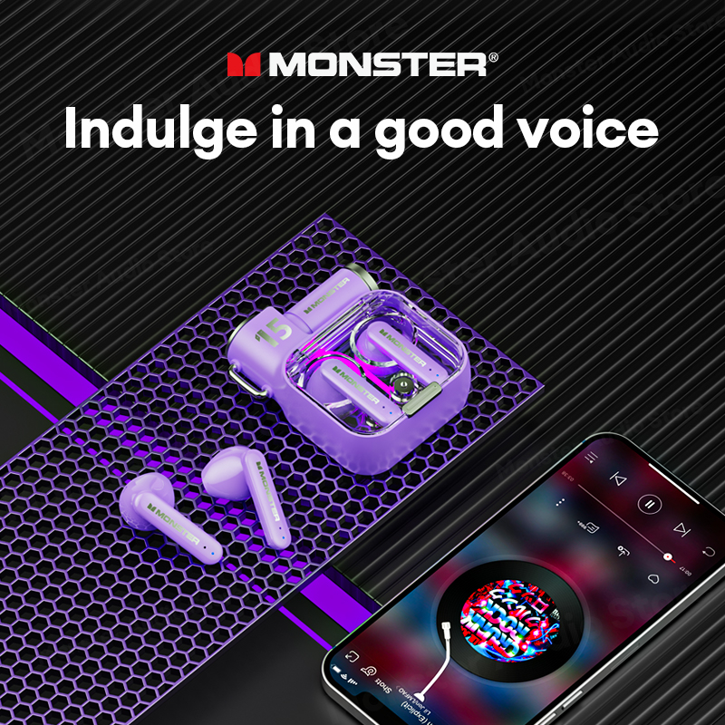 Tai nghe Bluetooth MONSTER XKT15 V5.3. Giảm tiếng ồn, chống nước.