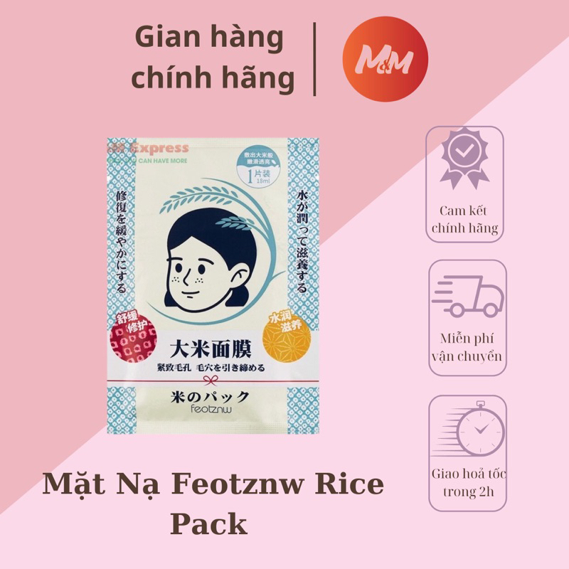 Mặt Nạ Feotznw Rice Pack 30ml Gạo Dưỡng Ẩm Thu Nhỏ Lỗ Chân Lông
