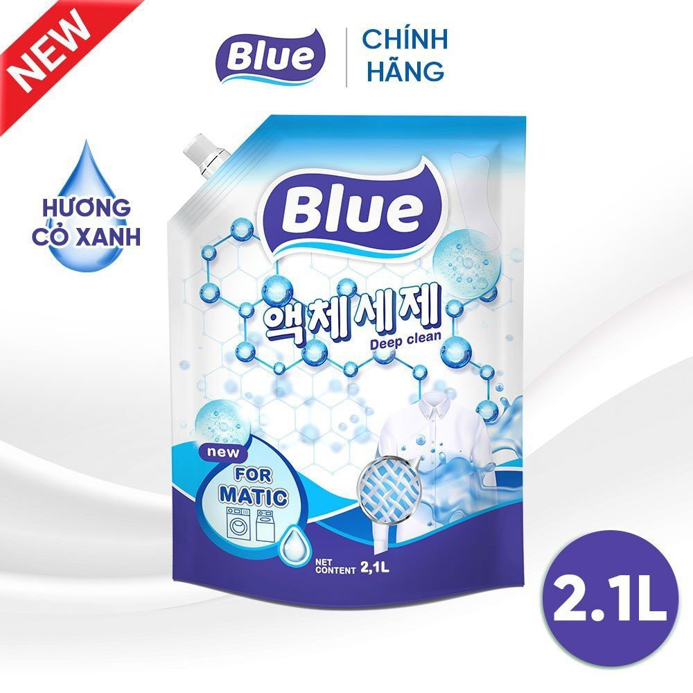 Nước Giặt Hàn Quốc Blue Deep Clean 2100ml [Hoả tốc HN] Chính Hãng