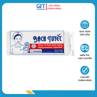 Bông gòn Bạch Tuyết Zigzag (Bịch100g) - Dùng cho vệ sinh vết thương mới và lâu năm chất liệu 100% bông xơ tự nhiên