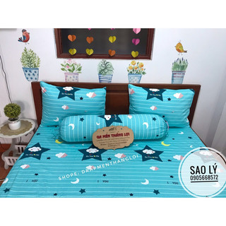 Sét ga gối 100% coton chính hãng 4 món chuẩn logoin trên vải  không kèm mền.