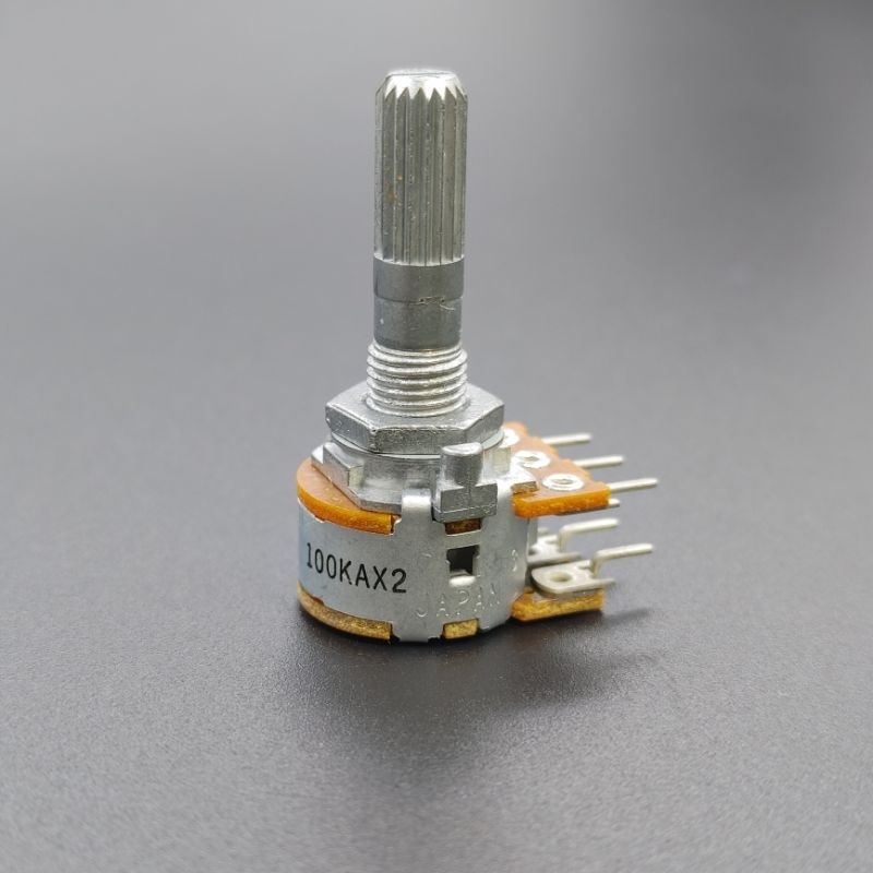 Volume Nhật ALPS 20K, 50K, 100K chiết áp âm thanh đôi 2 kênh 6 chân, trục bông 6mm