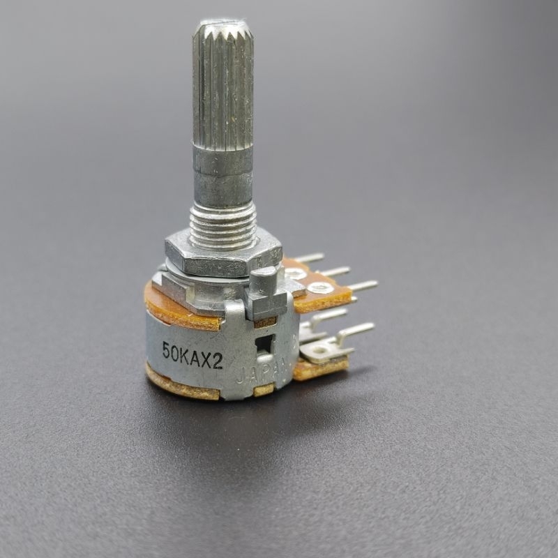 Volume Nhật ALPS 20K, 50K, 100K chiết áp âm thanh đôi 2 kênh 6 chân, trục bông 6mm