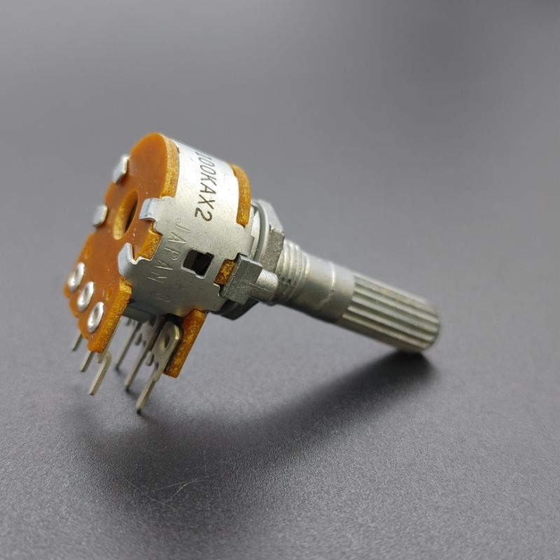 Volume Nhật ALPS 20K, 50K, 100K chiết áp âm thanh đôi 2 kênh 6 chân, trục bông 6mm