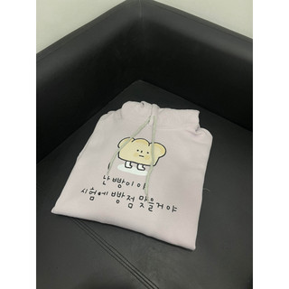 Áo hoodie tím bánh mỳ trắng lumihouse c10