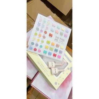 Set sơn gel Aivennhuy 21 màu pastel set sơn gel chính hãng 21 màu chất sơn đặc mướt hot hit tặng kèm bảng màu hachinail