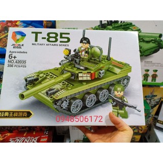 Lego xép hình xe tăng quân sự xe tăng chiến hạm bộ lính chiến binh thép Military T-85
