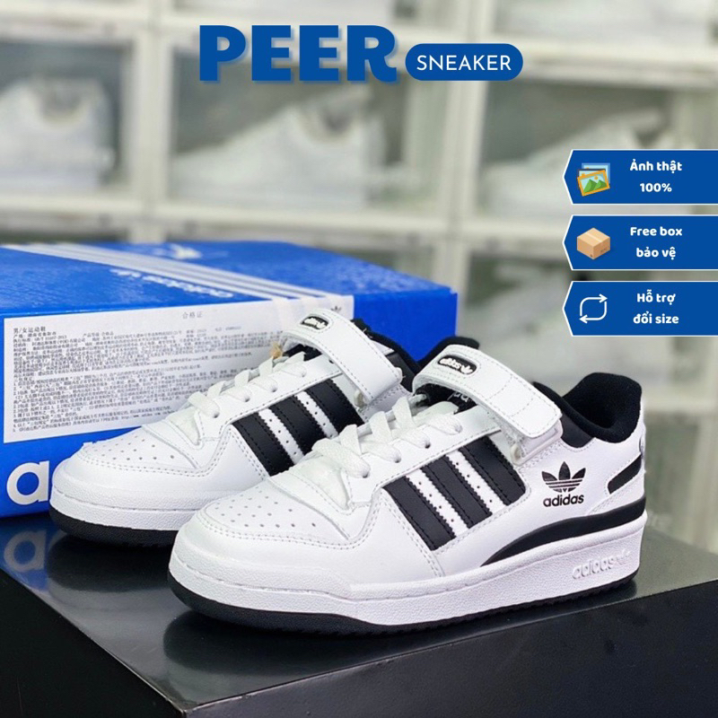 Giày Sneaker Cổ Thấp AD Forum Low 84 White Black Hàng SC FY7757