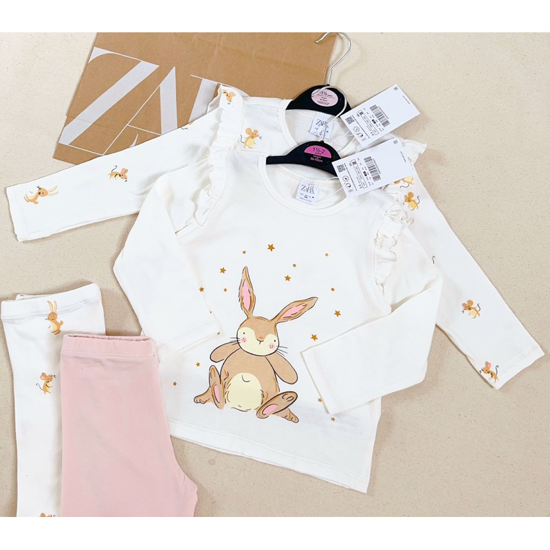 Set 2 bộ cotton thỏ zrrr siêu xinh