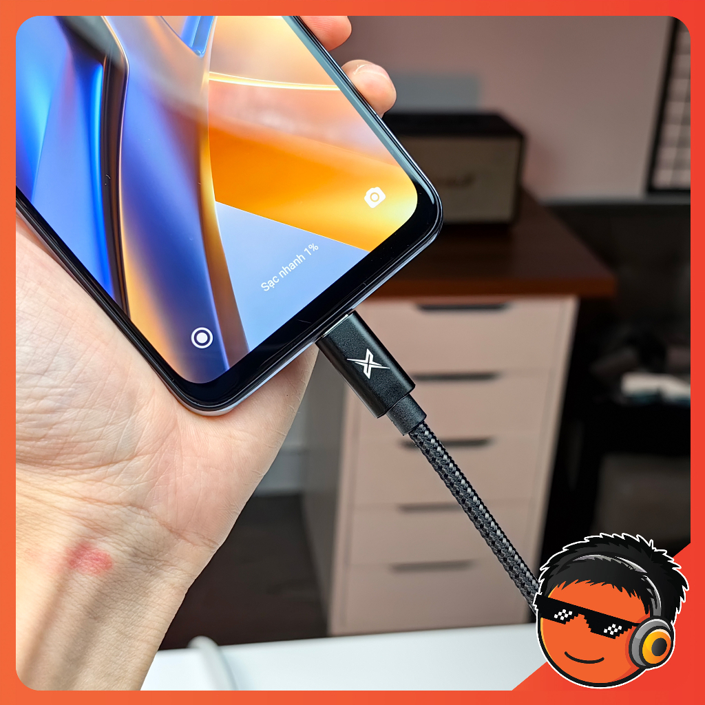 Bộ Sạc Nhanh Quick Charge 3.0 - Củ QC 3.0 18W + Cáp Fusion-X Bọc Dù