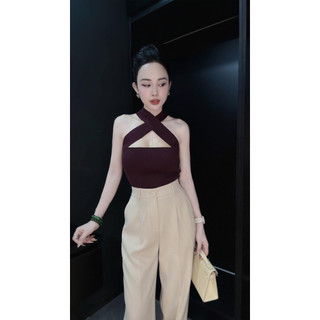 YO ÁO LEN CỔ CHÉO 4 MÀU CHO NỮ
