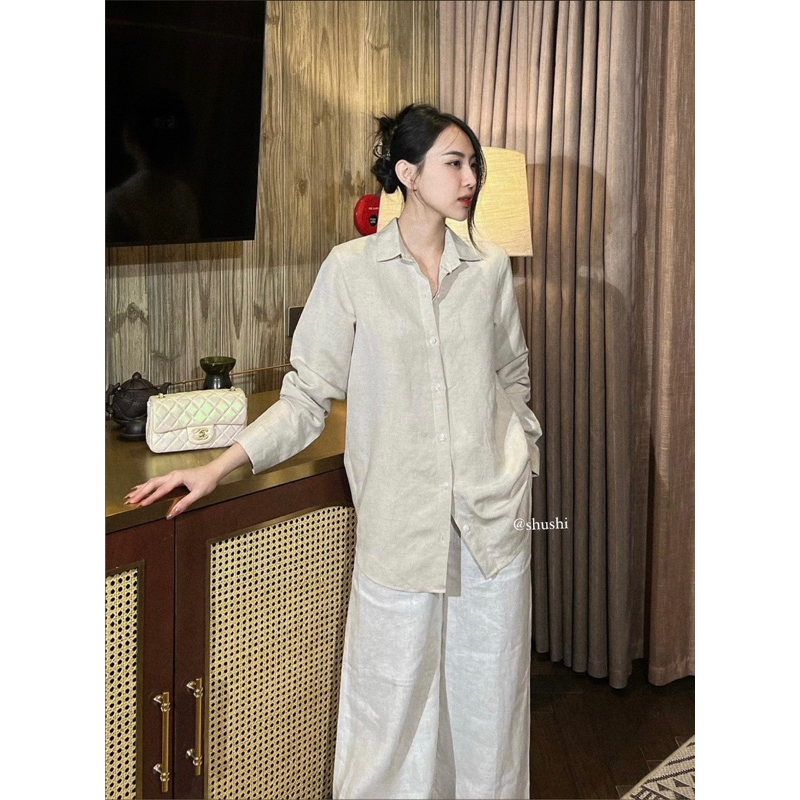 𝐇𝐚𝐧𝐲 𝐒𝐡𝐢𝐫𝐭𝐬 - Sơ Mi Linen Tưng Muối Tiêu Washed