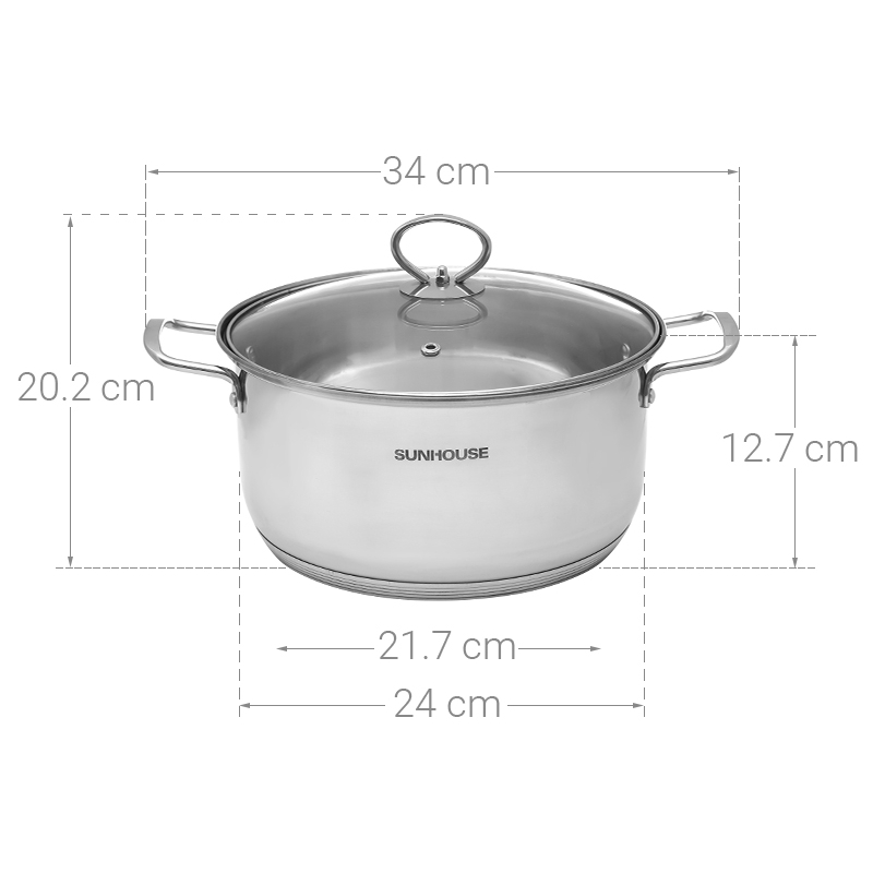Bộ nồi inox 5 đáy SUNHOUSE SHG788
