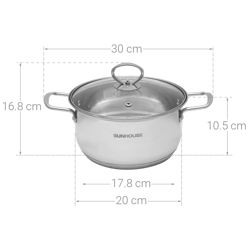 Bộ nồi inox 5 đáy SUNHOUSE SHG788
