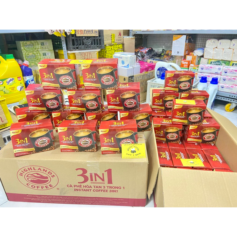 ☕️CAFE HIGHLANDS  HỘP LỚN 20 GÓI 340gr 3in1 HOÀ TAN VỊ ĐẬM ĐÀ