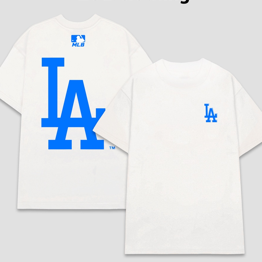 Áo thun MLB L.A cổ tròn, áo phông tay lỡ nam nữ unisex Thoáng Mát 2023