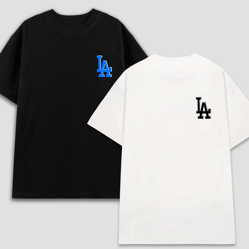 Áo thun MLB L.A cổ tròn, áo phông tay lỡ nam nữ unisex Thoáng Mát 2023