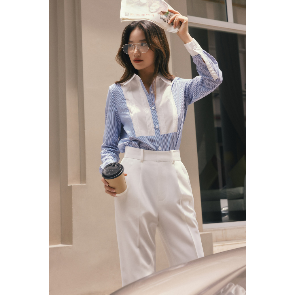 Quần suông xếp ly trắng HUONG BOUTIQUE HBQ89