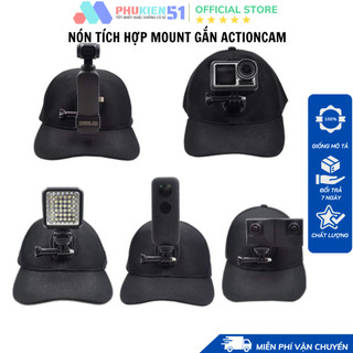 Mũ lưỡi trai gắn GoPro và Action Cam - Nón đội có mount J gắn GoPro , Actioncam