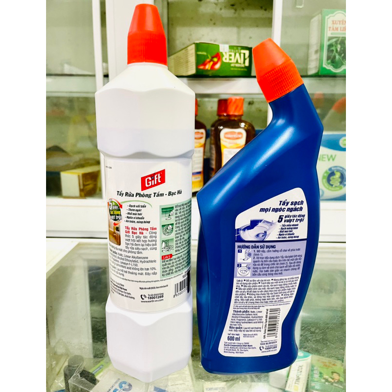 Nước tẩy bồn cầu Gift sạch vi khuẩn chai 600ml - 900ml